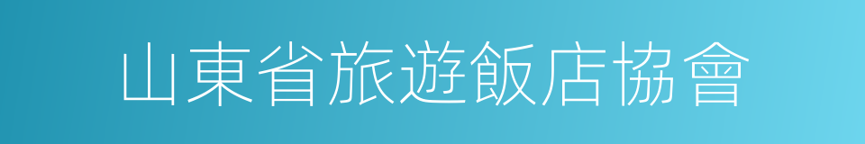 山東省旅遊飯店協會的同義詞