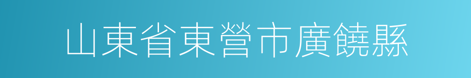 山東省東營市廣饒縣的同義詞