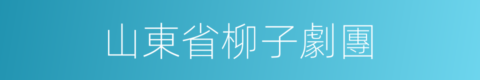 山東省柳子劇團的同義詞