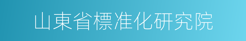 山東省標准化研究院的同義詞