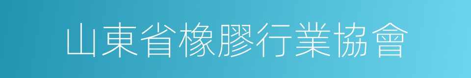 山東省橡膠行業協會的同義詞