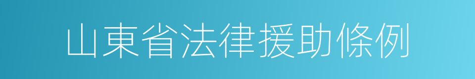 山東省法律援助條例的同義詞