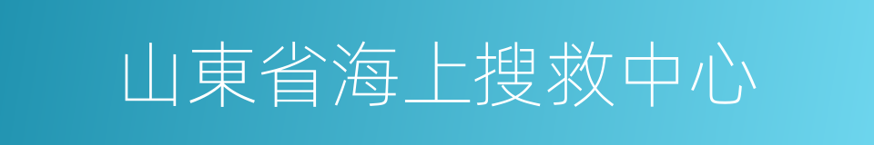 山東省海上搜救中心的同義詞