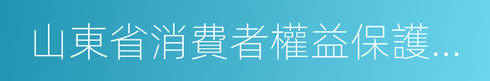 山東省消費者權益保護條例的同義詞