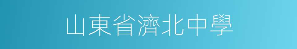 山東省濟北中學的同義詞