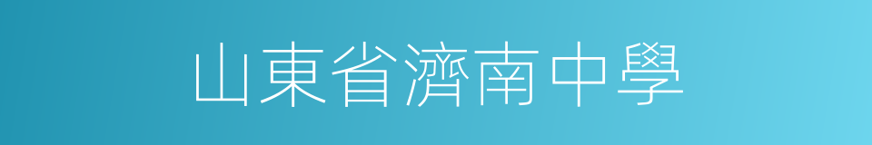 山東省濟南中學的同義詞