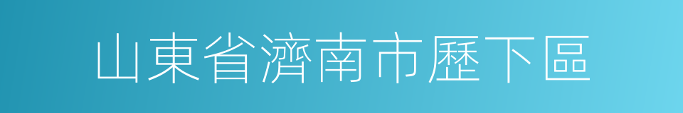 山東省濟南市歷下區的同義詞