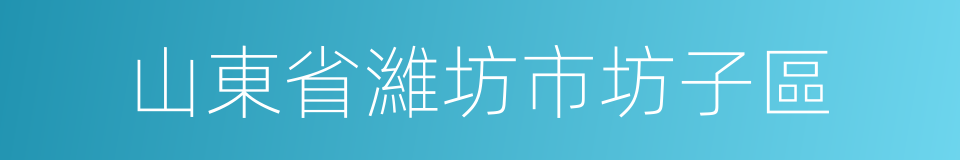 山東省濰坊市坊子區的同義詞