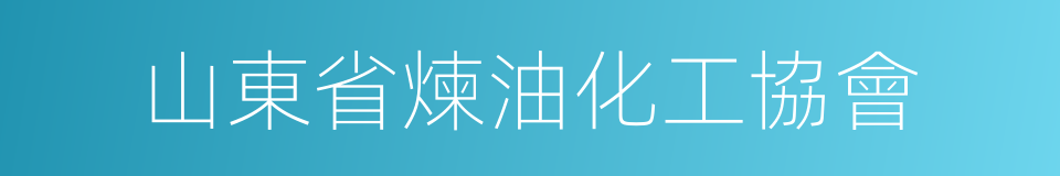 山東省煉油化工協會的同義詞