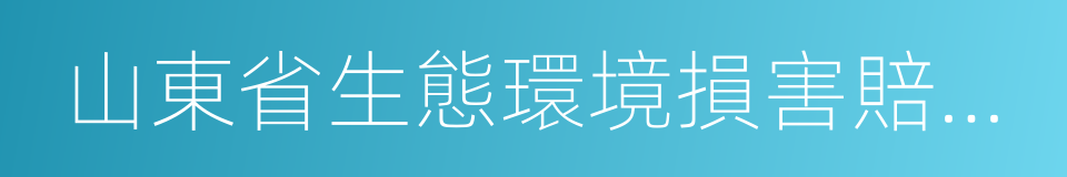 山東省生態環境損害賠償資金管理辦法的同義詞