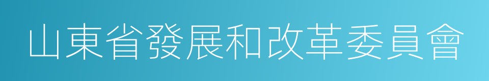 山東省發展和改革委員會的同義詞