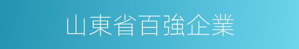 山東省百強企業的同義詞