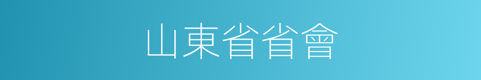 山東省省會的同義詞