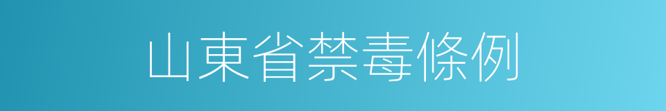 山東省禁毒條例的同義詞