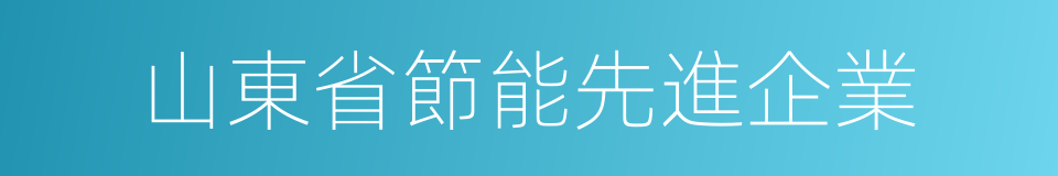 山東省節能先進企業的同義詞