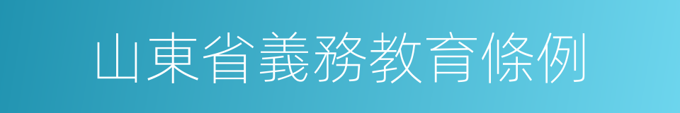 山東省義務教育條例的同義詞