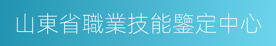 山東省職業技能鑒定中心的同義詞