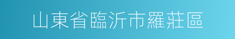 山東省臨沂市羅莊區的同義詞