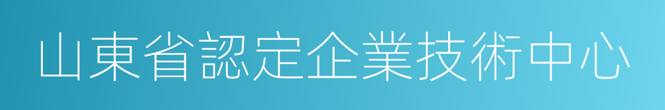 山東省認定企業技術中心的同義詞