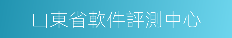 山東省軟件評測中心的同義詞