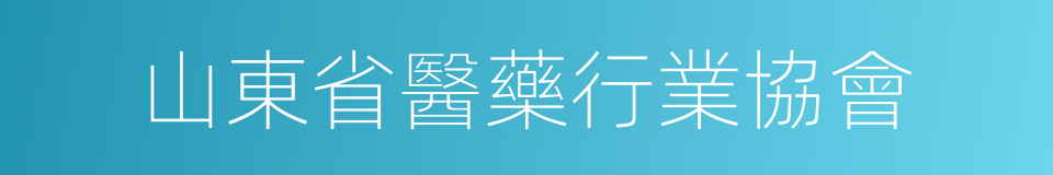 山東省醫藥行業協會的同義詞