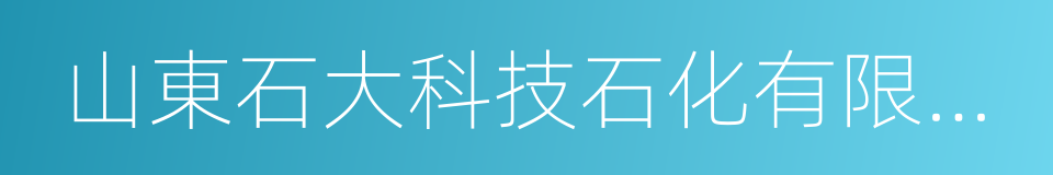 山東石大科技石化有限公司的同義詞