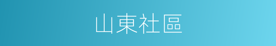 山東社區的同義詞