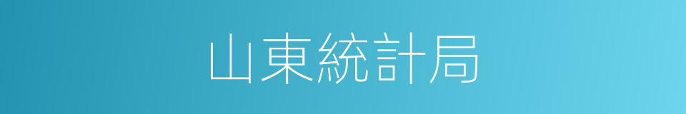 山東統計局的同義詞