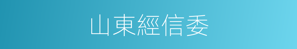 山東經信委的同義詞