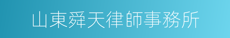 山東舜天律師事務所的同義詞