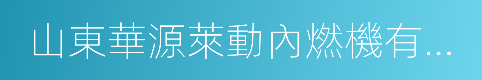 山東華源萊動內燃機有限公司的同義詞