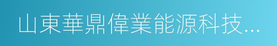 山東華鼎偉業能源科技股份有限公司的同義詞