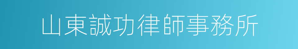 山東誠功律師事務所的同義詞