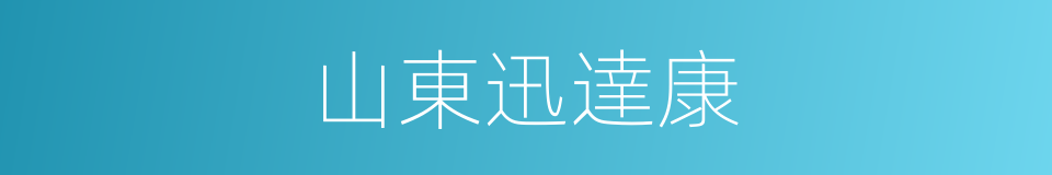 山東迅達康的同義詞