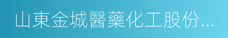 山東金城醫藥化工股份有限公司的同義詞