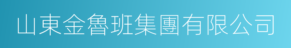 山東金魯班集團有限公司的同義詞