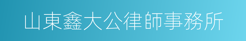 山東鑫大公律師事務所的同義詞