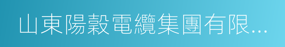 山東陽穀電纜集團有限公司的同義詞