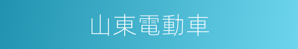 山東電動車的同義詞