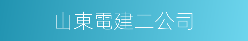 山東電建二公司的同義詞