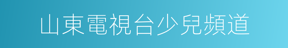 山東電視台少兒頻道的同義詞