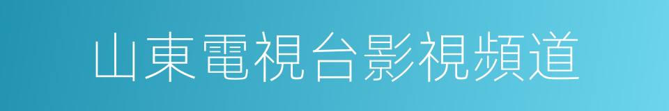 山東電視台影視頻道的同義詞