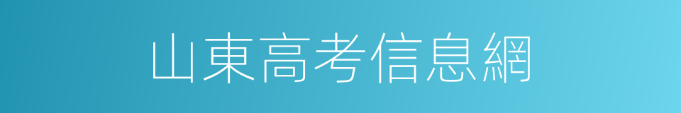 山東高考信息網的同義詞