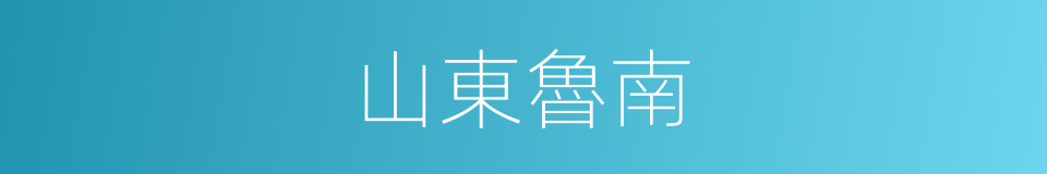 山東魯南的同義詞