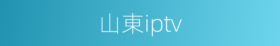 山東iptv的同義詞