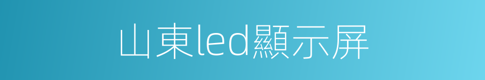 山東led顯示屏的同義詞