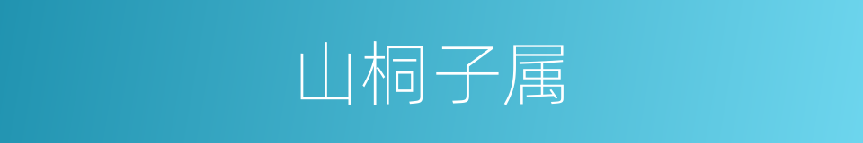 山桐子属的同义词