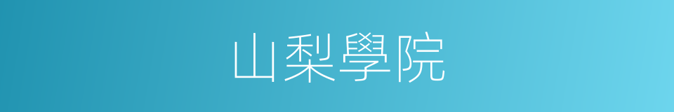 山梨學院的同義詞