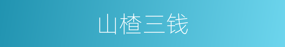 山楂三钱的同义词