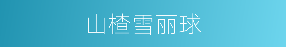 山楂雪丽球的同义词